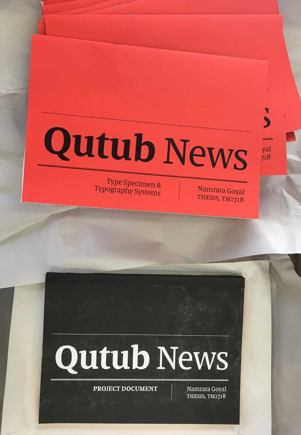 Qutub News font - layout