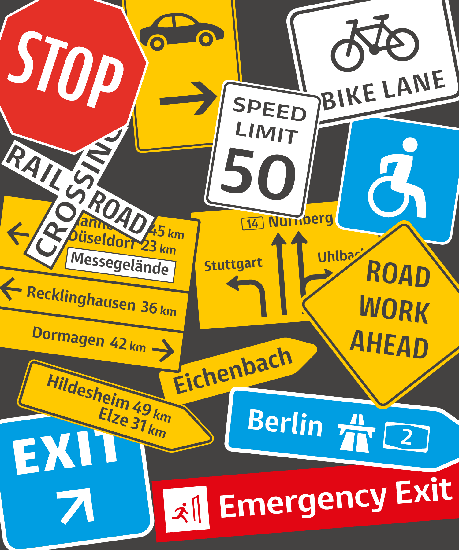 Road signs samples using Entorno